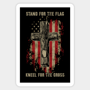 Patriotism Sticker - Stand for the flag. Kneel for the cross by jqkart